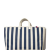 The All Over Striped Tote- Navy