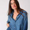 Hazel Shirt Dress - Medium Denim Blue