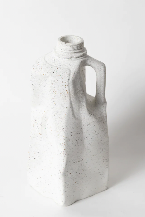 The Garbage Collection: Milk Jug Vase - White